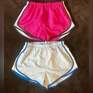 Women's Nike Athletic Shorts - Pink and White